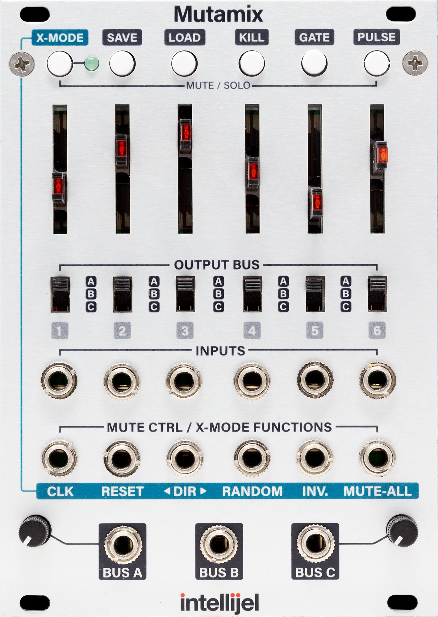 Intellijel Eurorack Modules Mutamix Modul 6-Kanal Mixer-Sequenzer