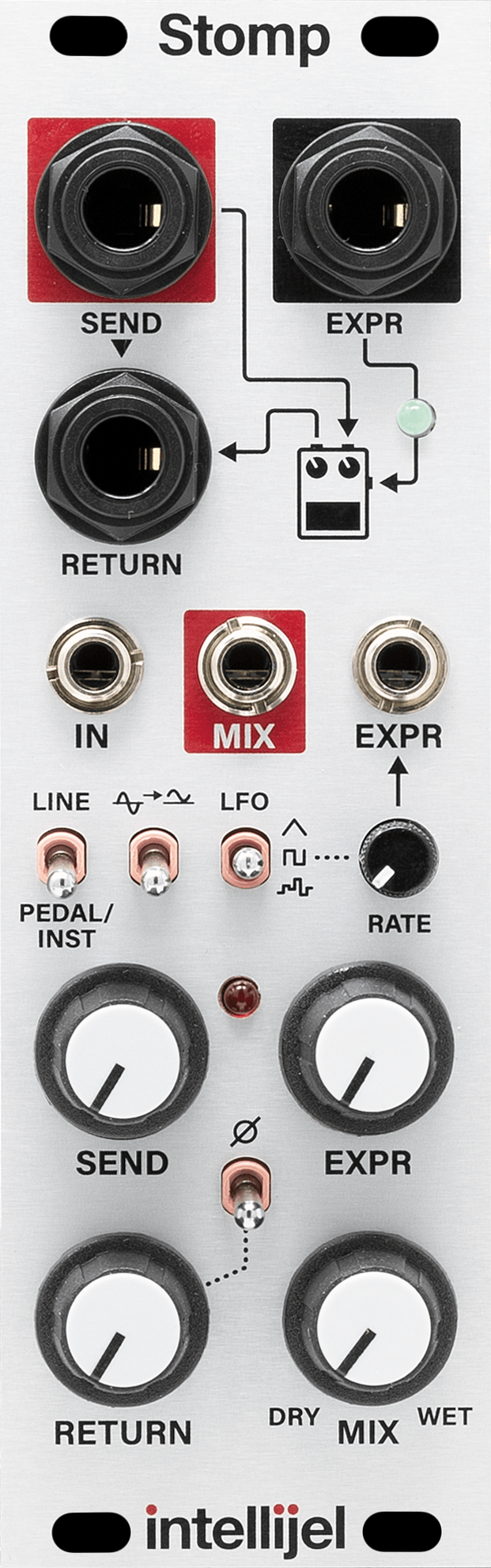 Intellijel Eurorack Modules Stomp Pedal Interface Effekt Modul