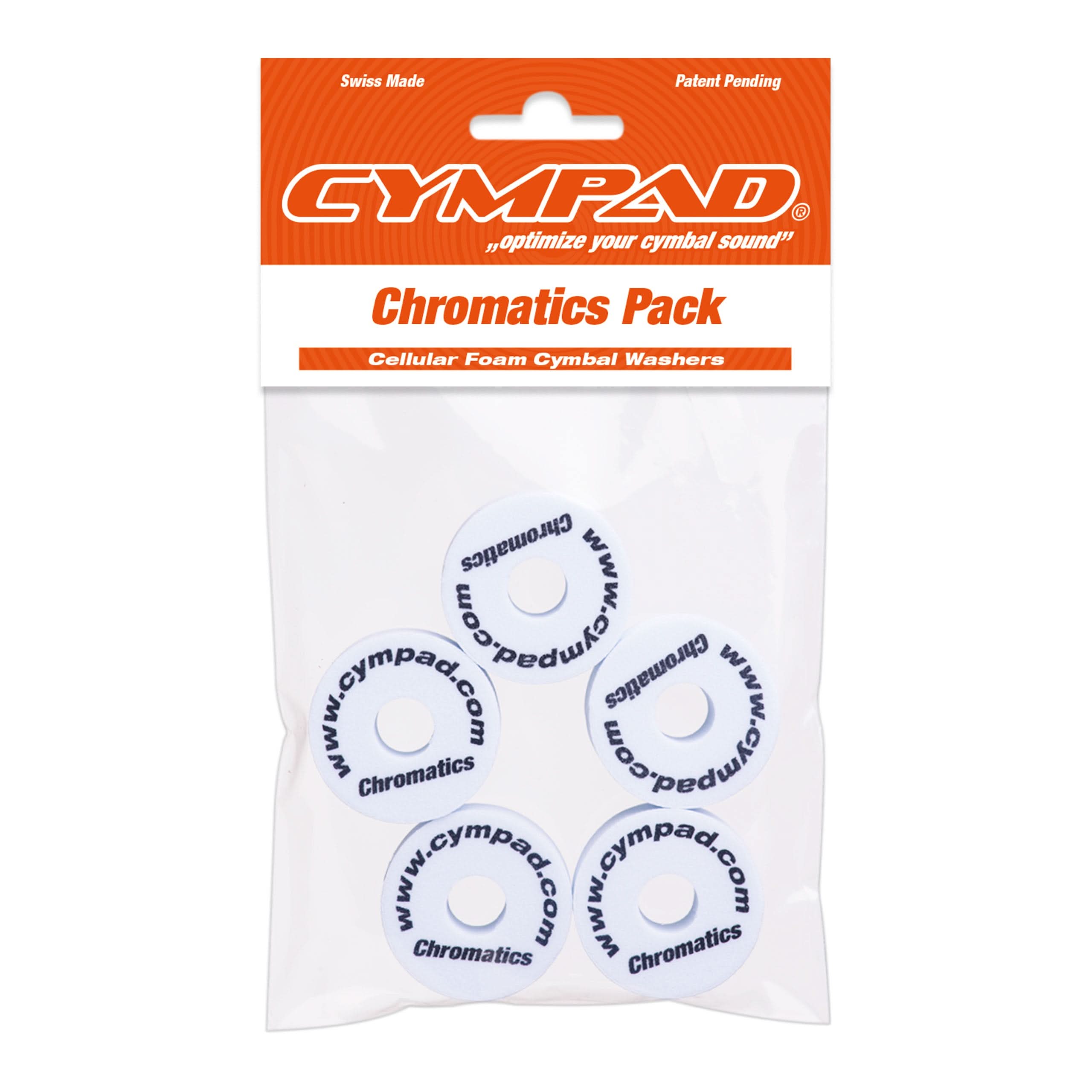 Cympad Chromatics Beckenfilze Weiß Set Memory-Schaum