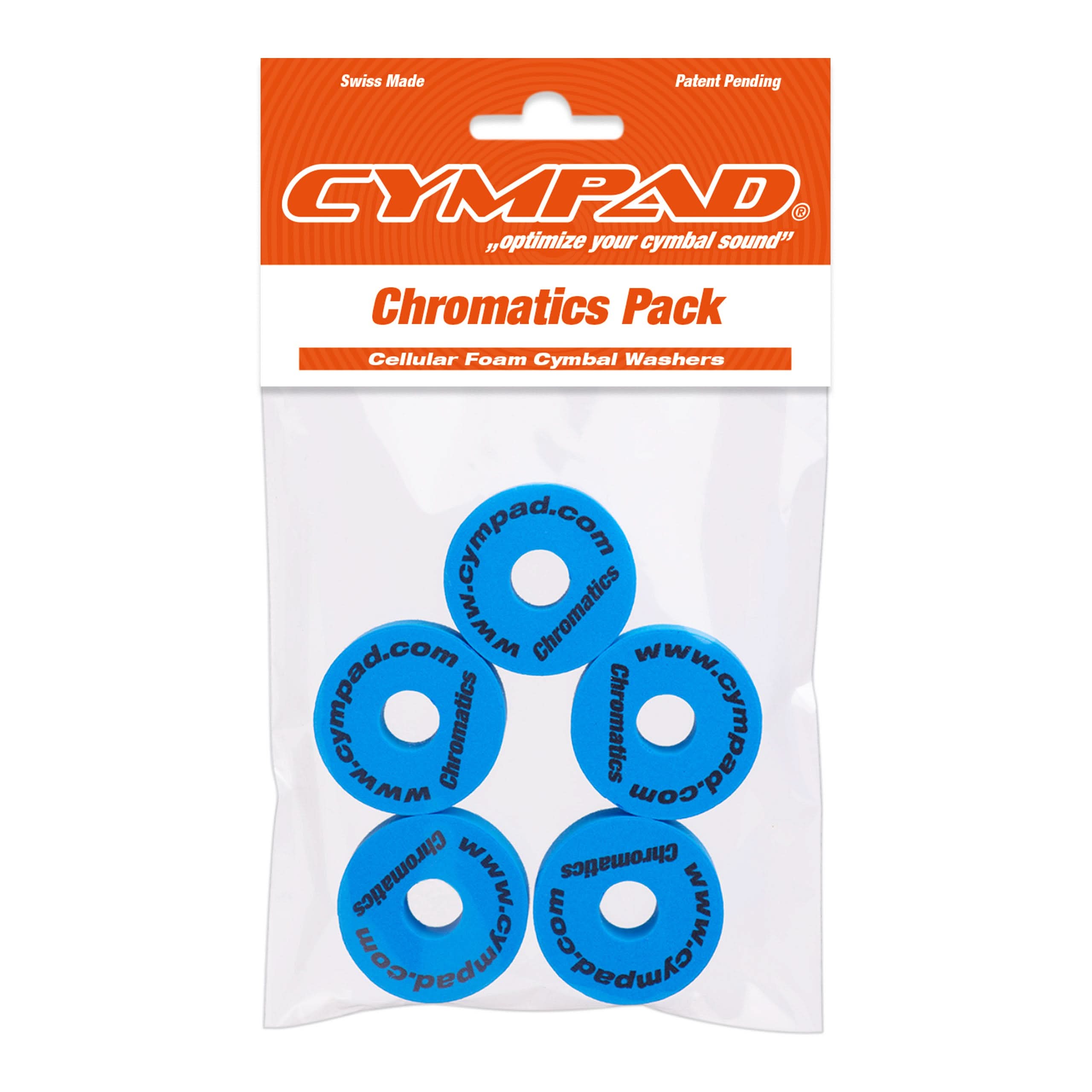 Cympad Chromatics Beckenfilze Blau Set Schaumstoff