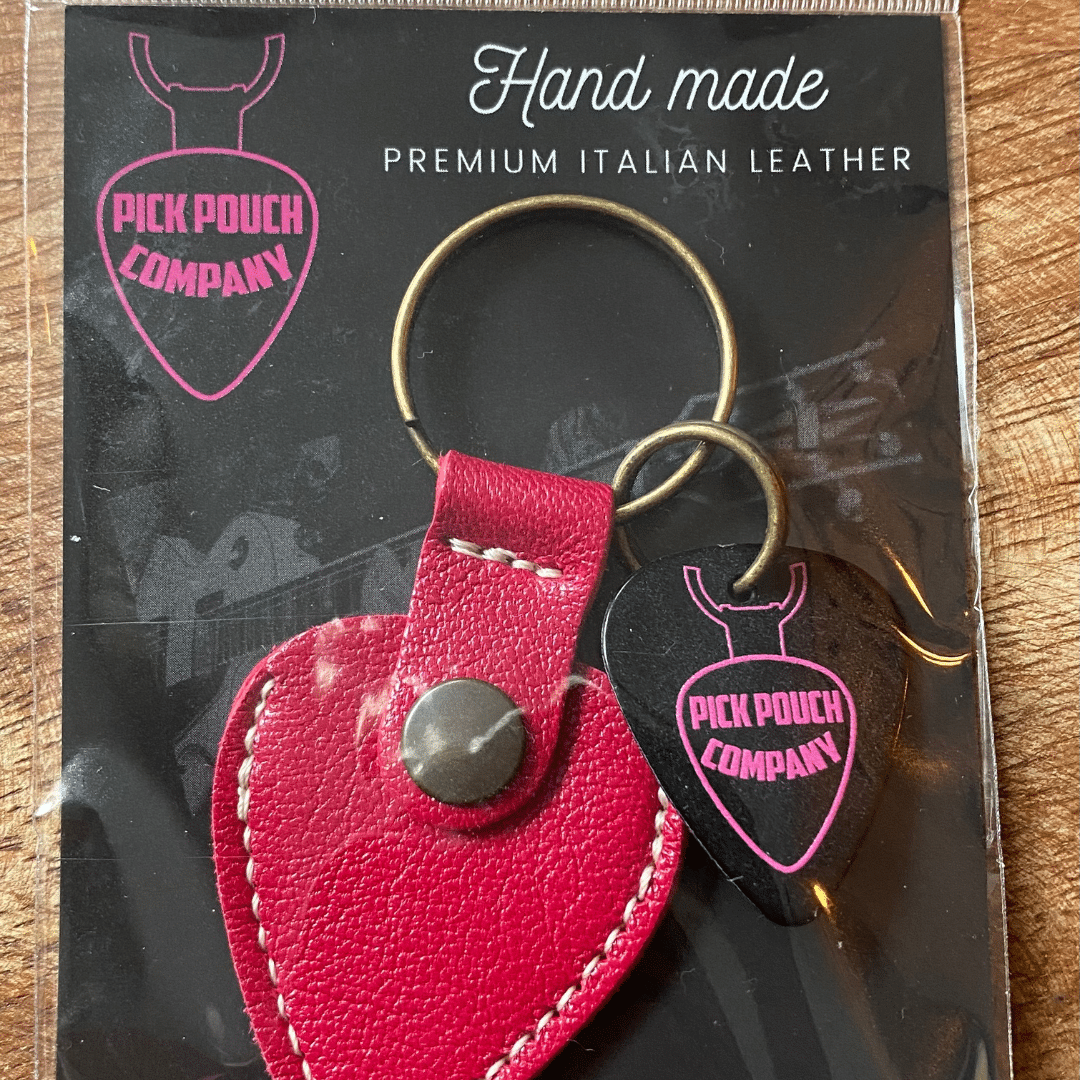 Pick Pouch Fuchsia Plektrumtasche Pink Leder Picks