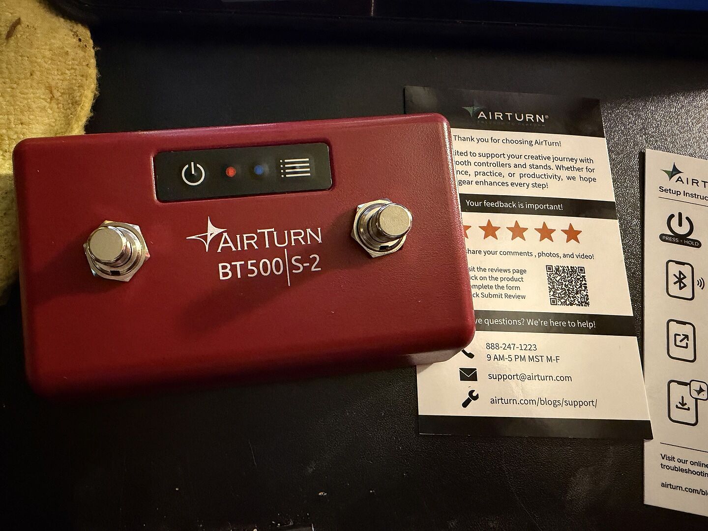 AirTurn BT500S-2 Controller Bluetooth Pedal 2 Schalter