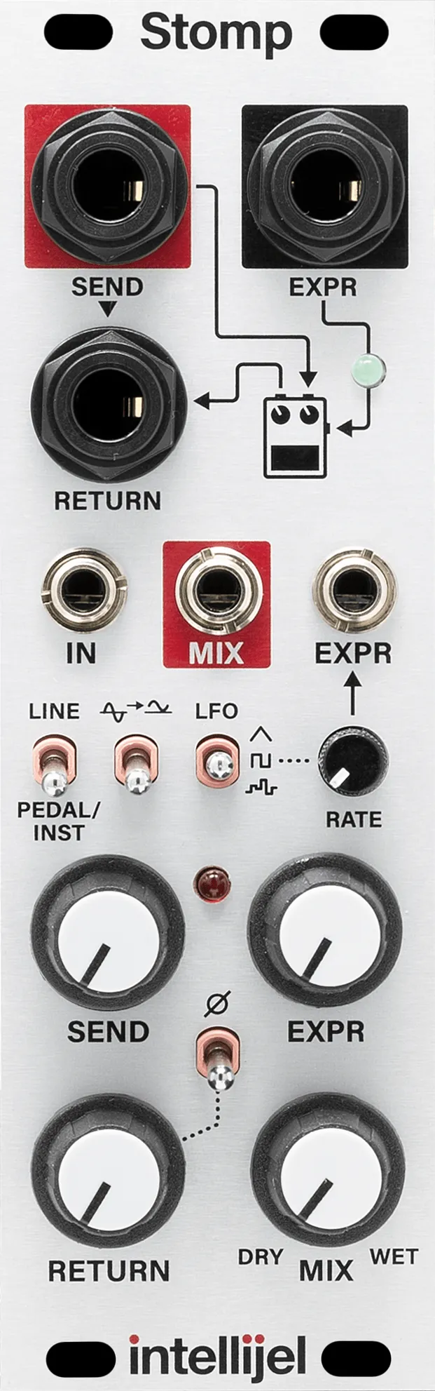 Intellijel Eurorack Modules Stomp Pedal Interface Effekt Modul