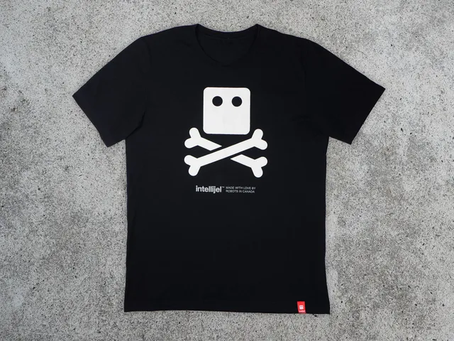 Intellijel Robot & Bones T-Shirt schwarz Baumwolle