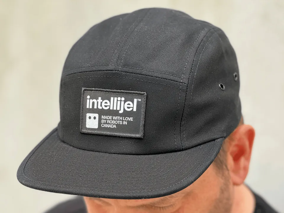 Intellijel Made with Love 5 Panel Hat Cap Schwarz Baumwolle