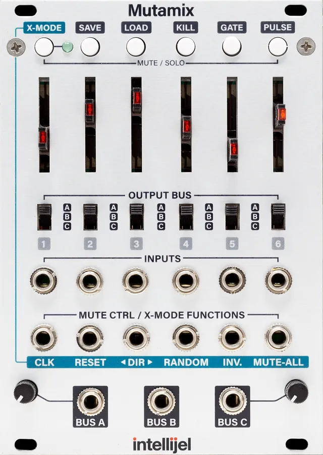 Intellijel Eurorack Modules Mutamix Modul 6-Kanal Mixer-Sequenzer