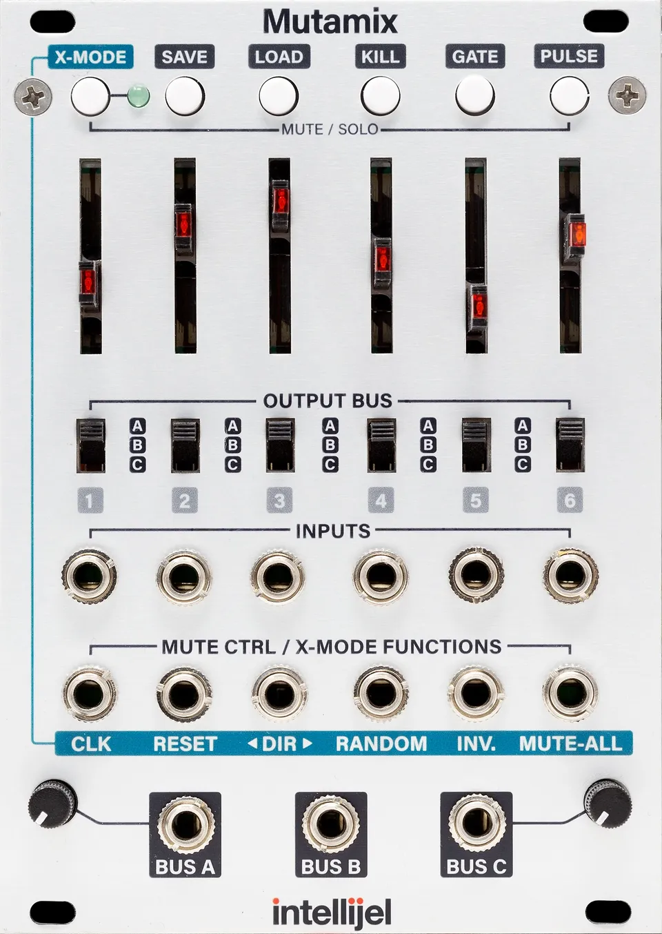 Intellijel Eurorack Modules Mutamix Modul 6-Kanal Mixer-Sequenzer