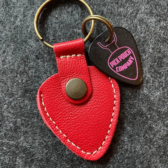 ChickenPicks Pick Pouch Rot Plektrum-Tasche Aufbewahrung Leder
