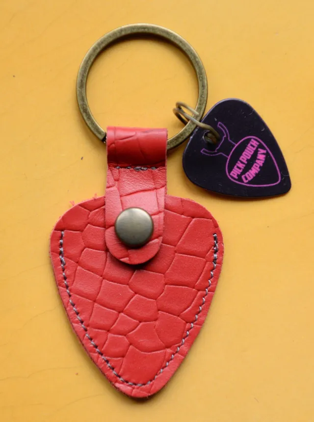 ChickenPicks Pick Pouch Nashville Red Plektrum-Tasche Leder Rot