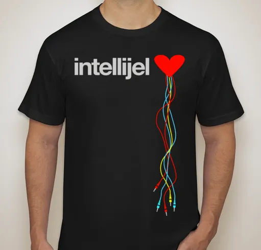 Intellijel Cableheart T-Shirt Schwarz Baumwolle