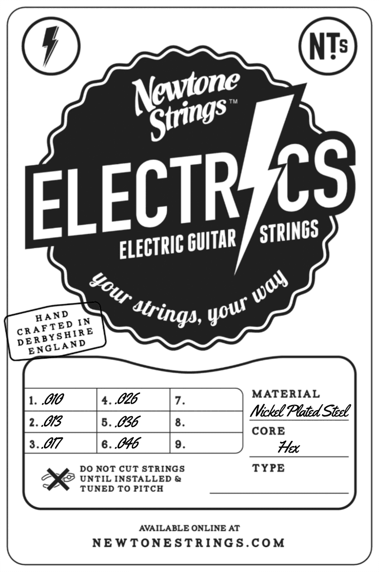 Newtone Electric 6 String E-Gitarrensaiten 6-saitig