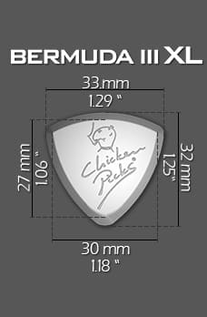 ChickenPicks Combi Set Bass Picks Plektrum-Set 2,1 XL + 2,6 + 2,7 mm