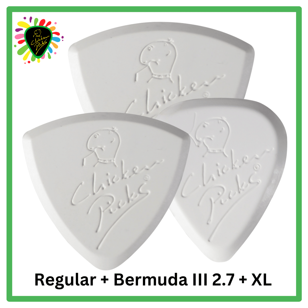 ChickenPicks Combi Set Bass Picks Plektrum-Set 2,1 XL + 2,6 + 2,7 mm