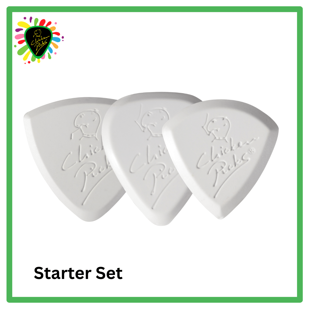 ChickenPicks Start Set Plektren 3er Light Bermuda Badazz