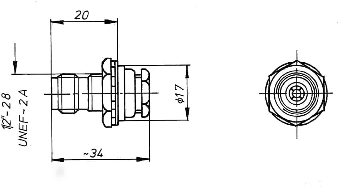 DAMAR+HAGEN Steckverbinder TNC 75 Ohm Geräte-Kabelbuchse