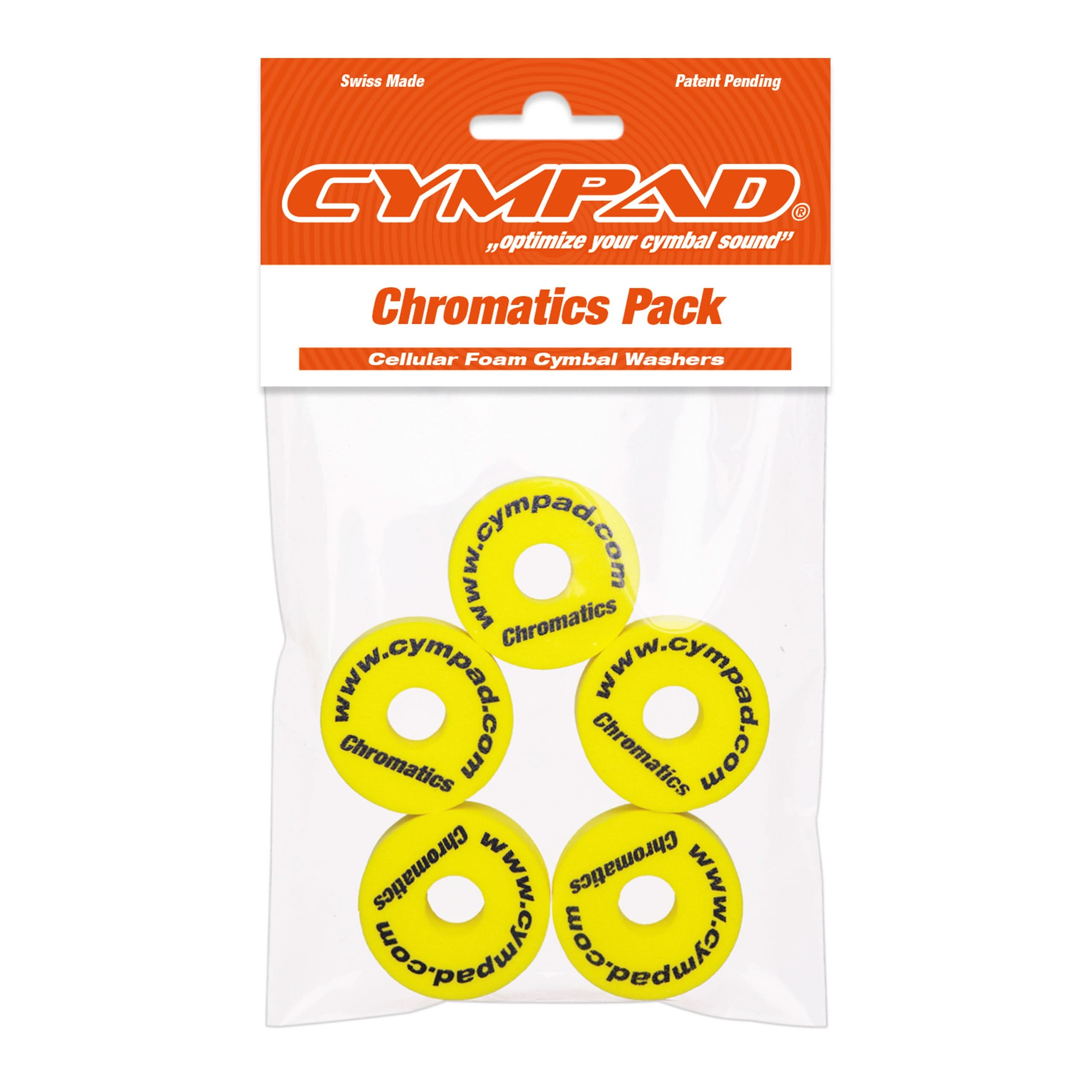 Cympad Chromatics Beckenfilze Gelb Set Memory-Schaum