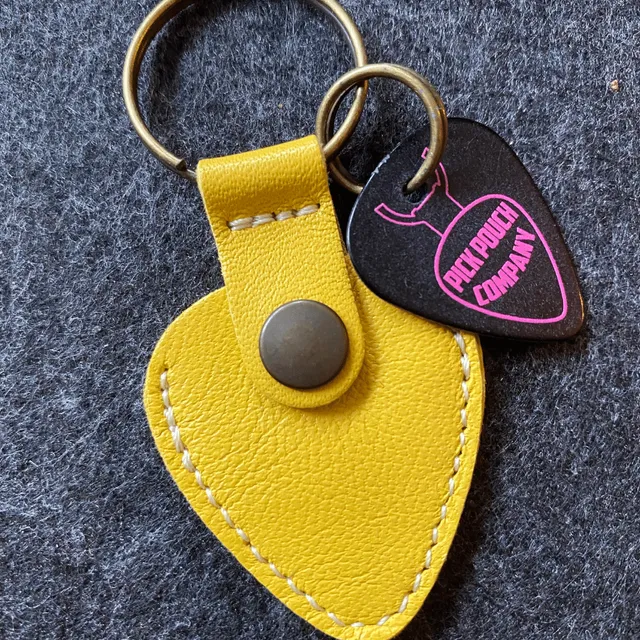 Pick Pouch Company Plektrum Tasche Gelb Leder San Francisco