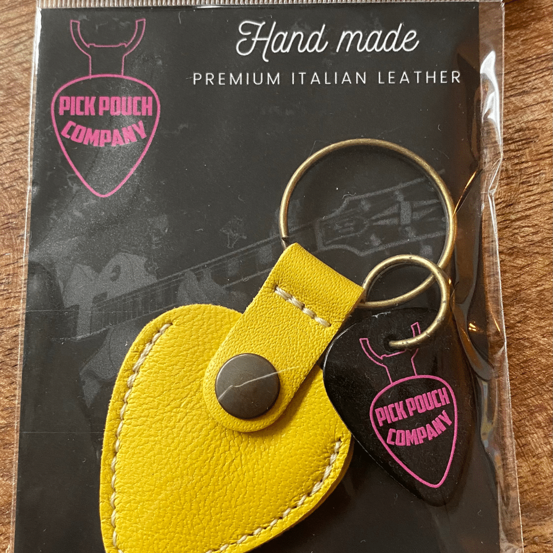 Pick Pouch Company Plektrum Tasche Gelb Leder San Francisco