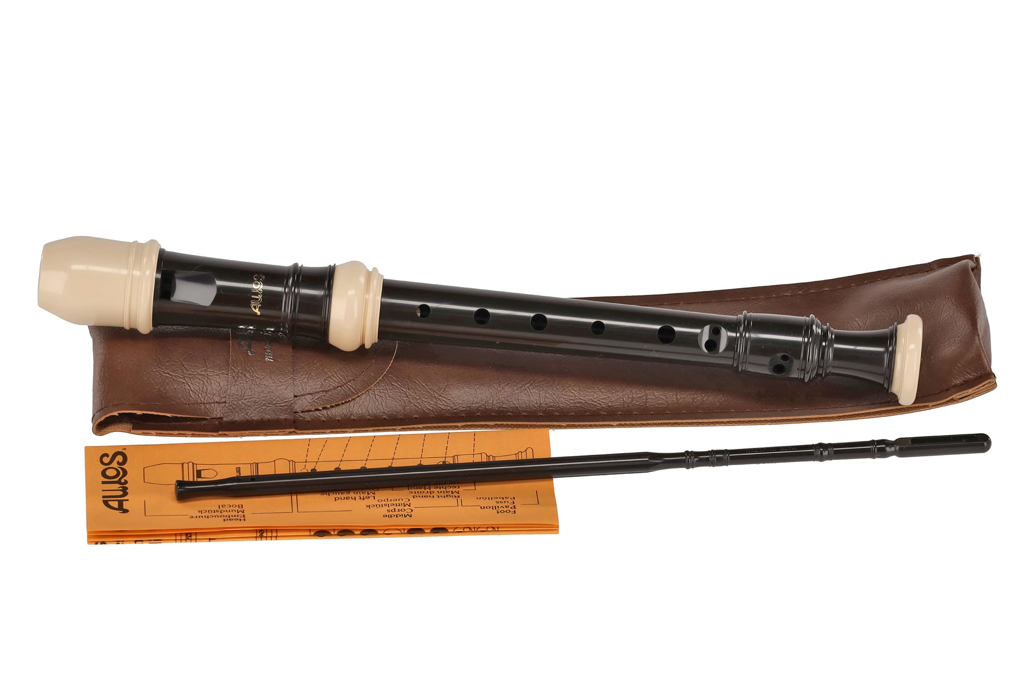 Aulos Symphony 507B F-Sopranino Blockflöte, barocke Griffweise, braun