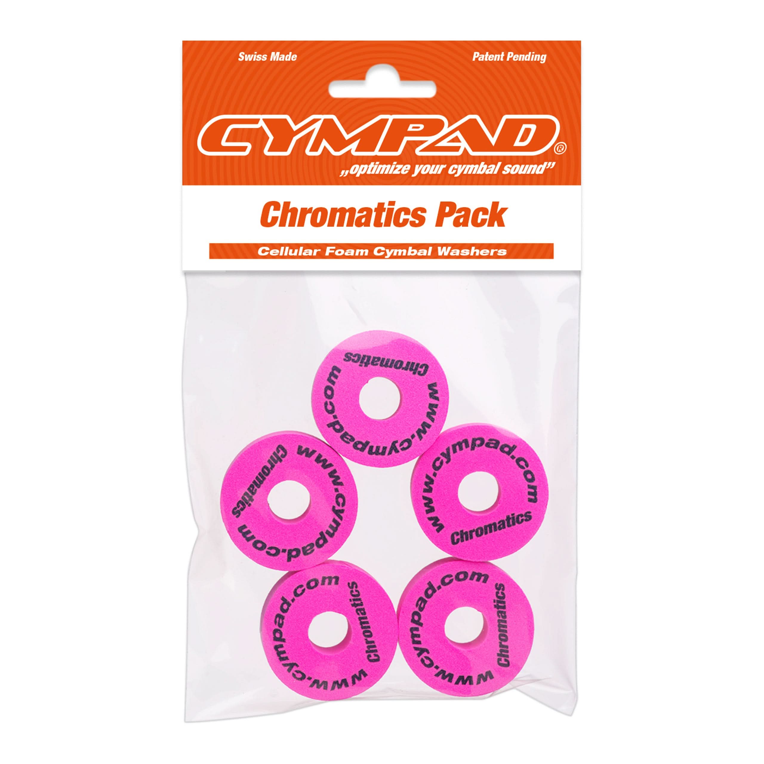 Cympad Chromatics Beckenfilze Pink Set Schaumstoff