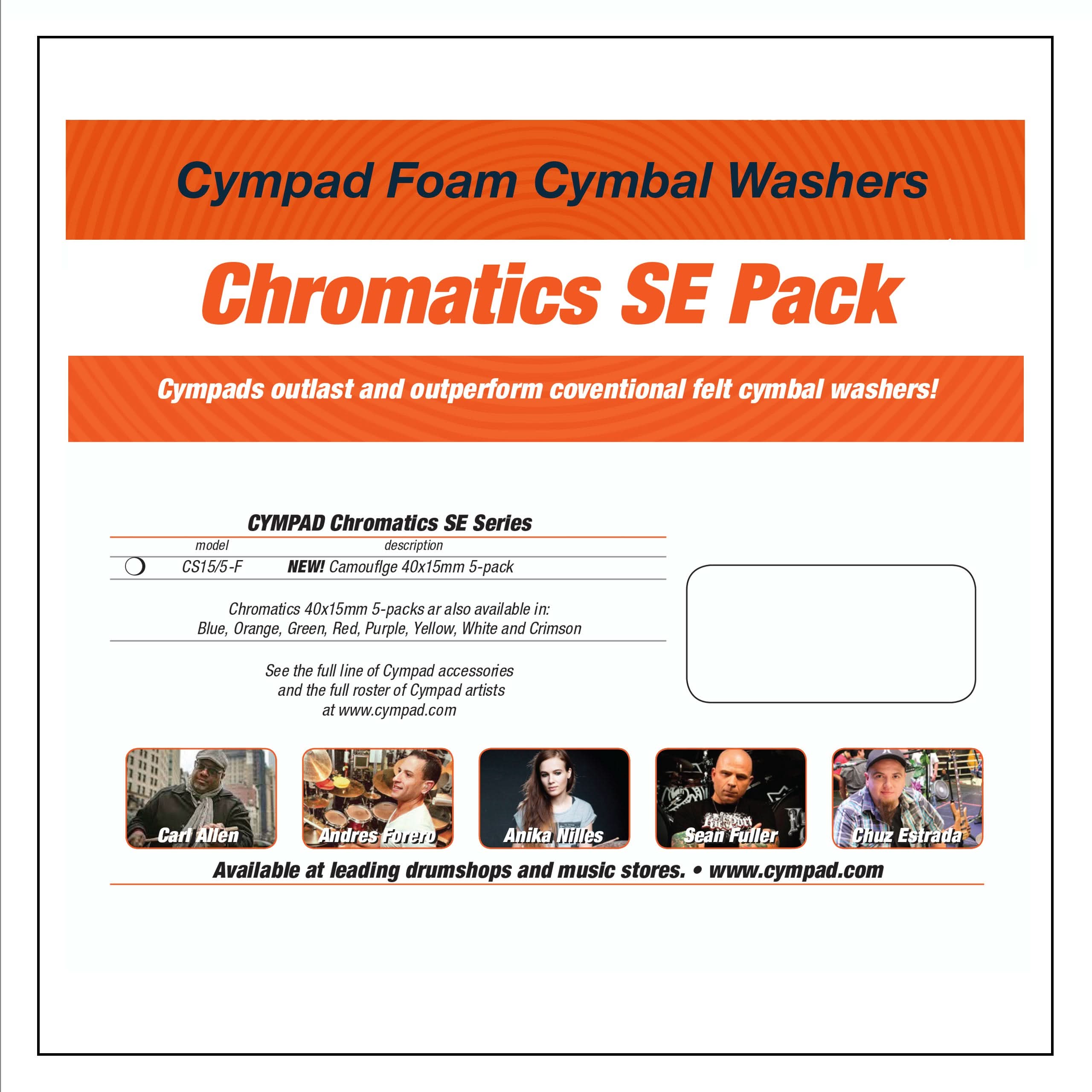 Cympad Chromatics SE Becken-Filze Camouflage Pad-Set