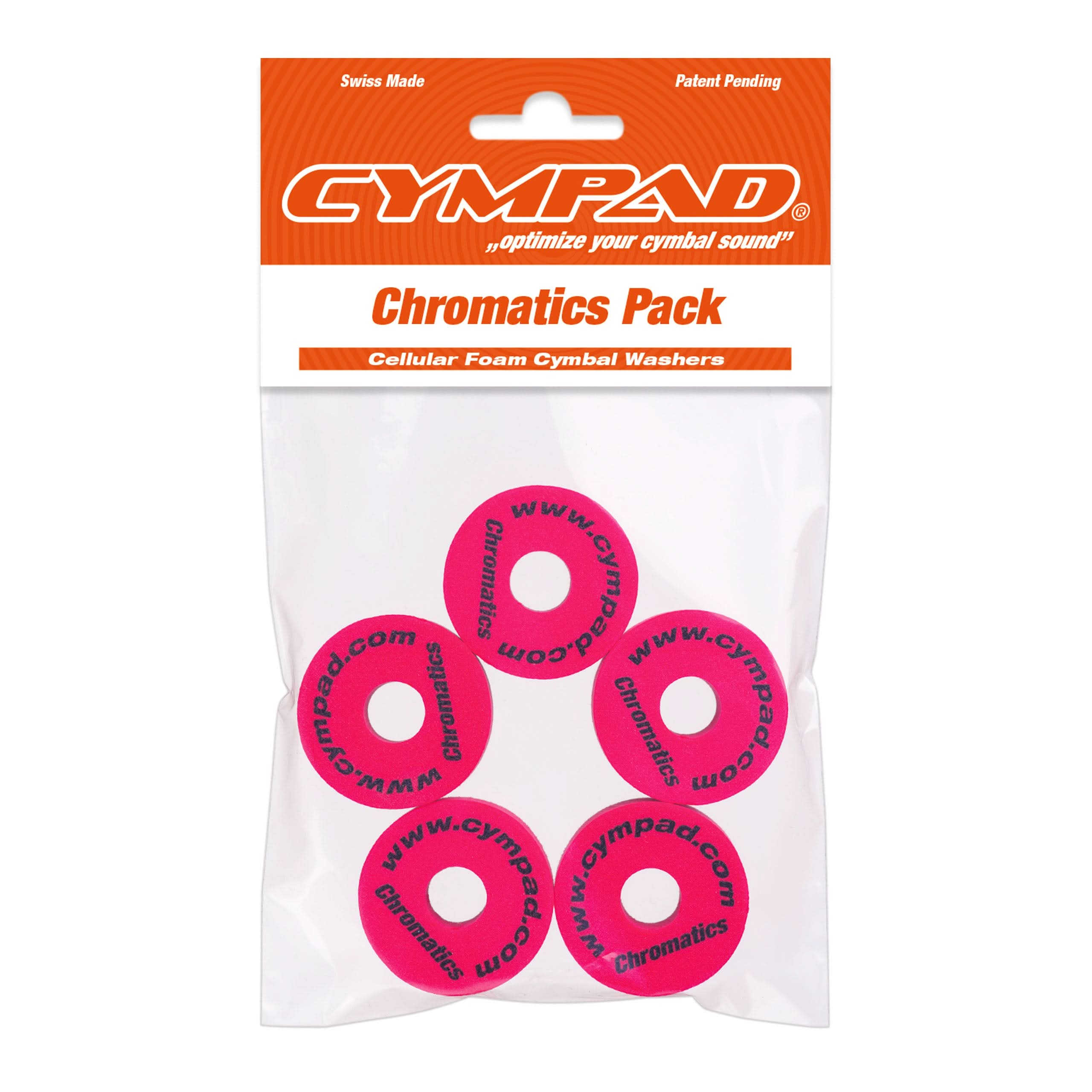 Cympad Chromatics Beckenfilze Rot Set Memory-Schaum