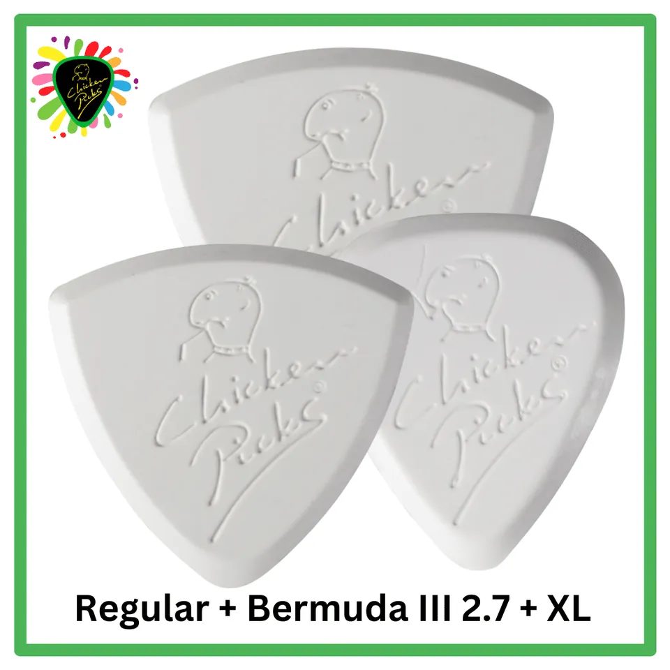 ChickenPicks Combi Set Bass Picks Plektrum-Set 2,1 XL + 2,6 + 2,7 mm