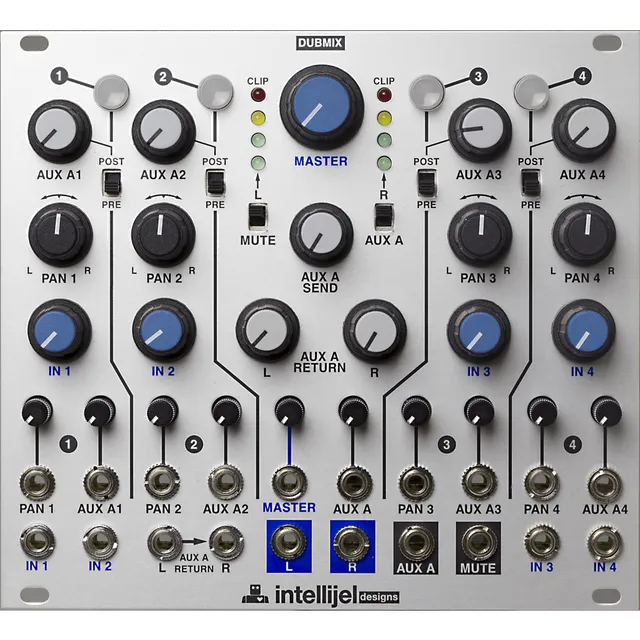 Intellijel Eurorack Modules Dubmix Mixer Modul 28HP Stereo