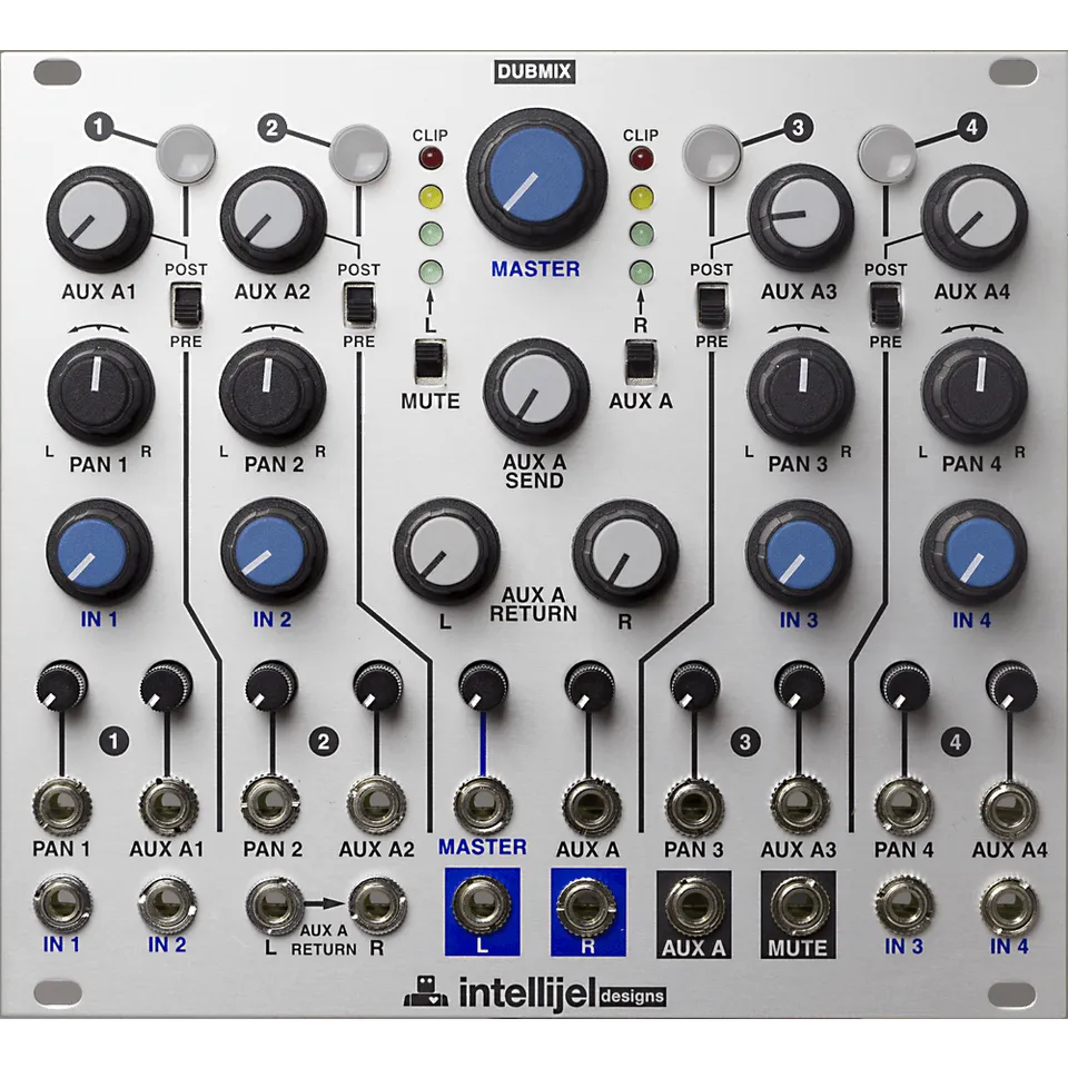 Intellijel Eurorack Modules Dubmix Mixer Modul 28HP Stereo