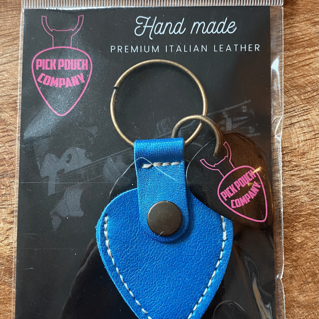 Pick Pouch Blue Plektrumtasche Blau Leder Picks