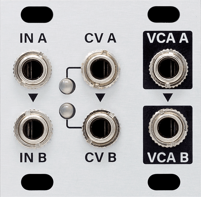 Intellijel Dual VCA 1U Eurorack Modul Dual VCA linear