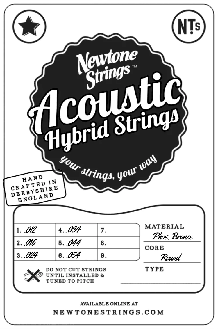 Newtone Acoustic Guitar Strings Hybrid Saiten Satz Akustik