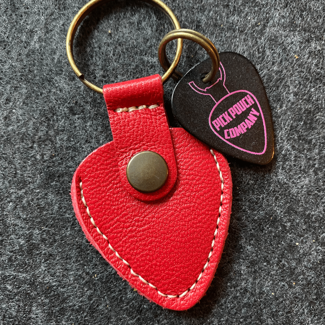 ChickenPicks Pick Pouch Rot Plektrum-Tasche Aufbewahrung Leder