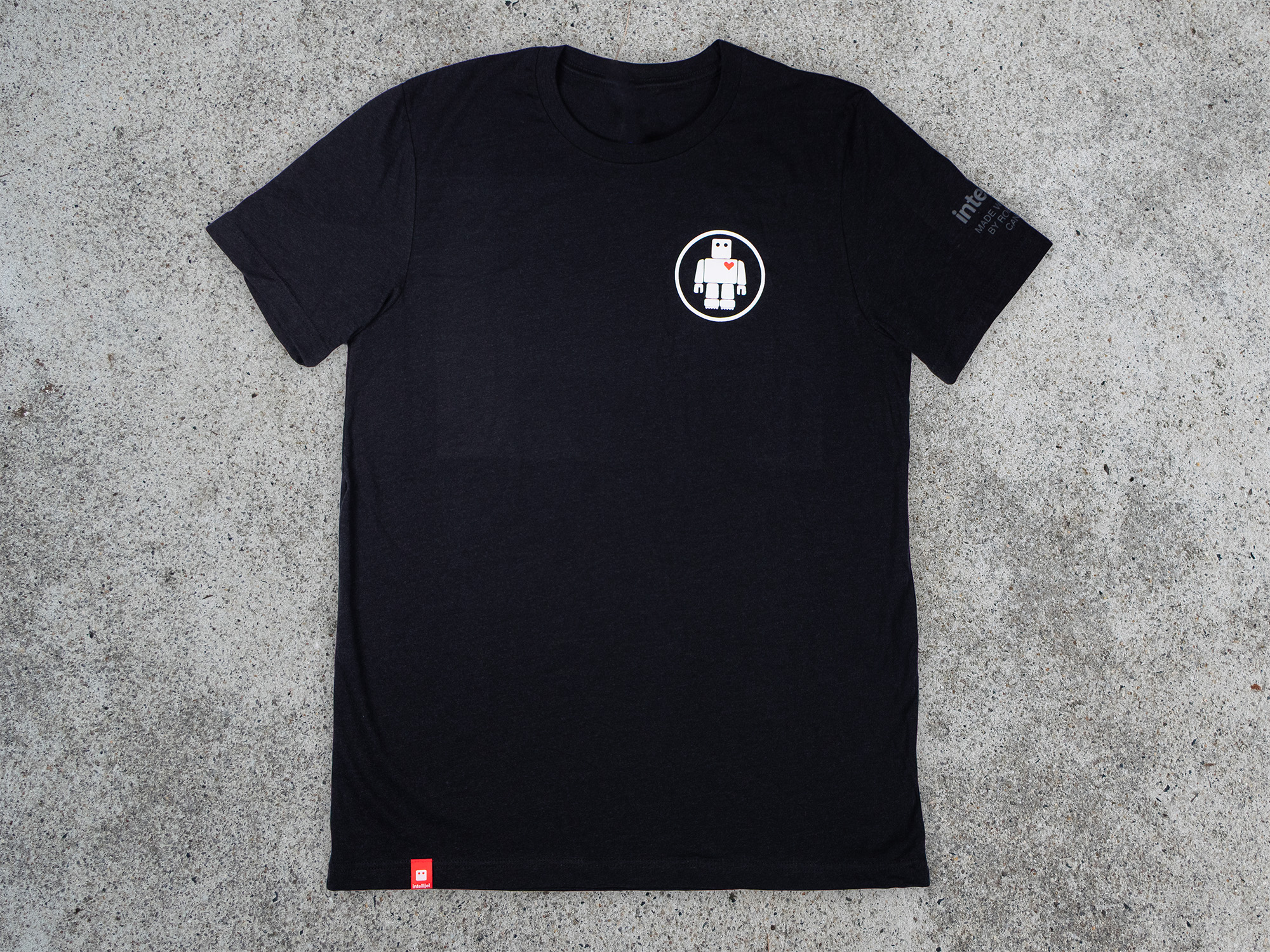 Intellijel Robot Circle T-Shirt Black Heather Baumwolle