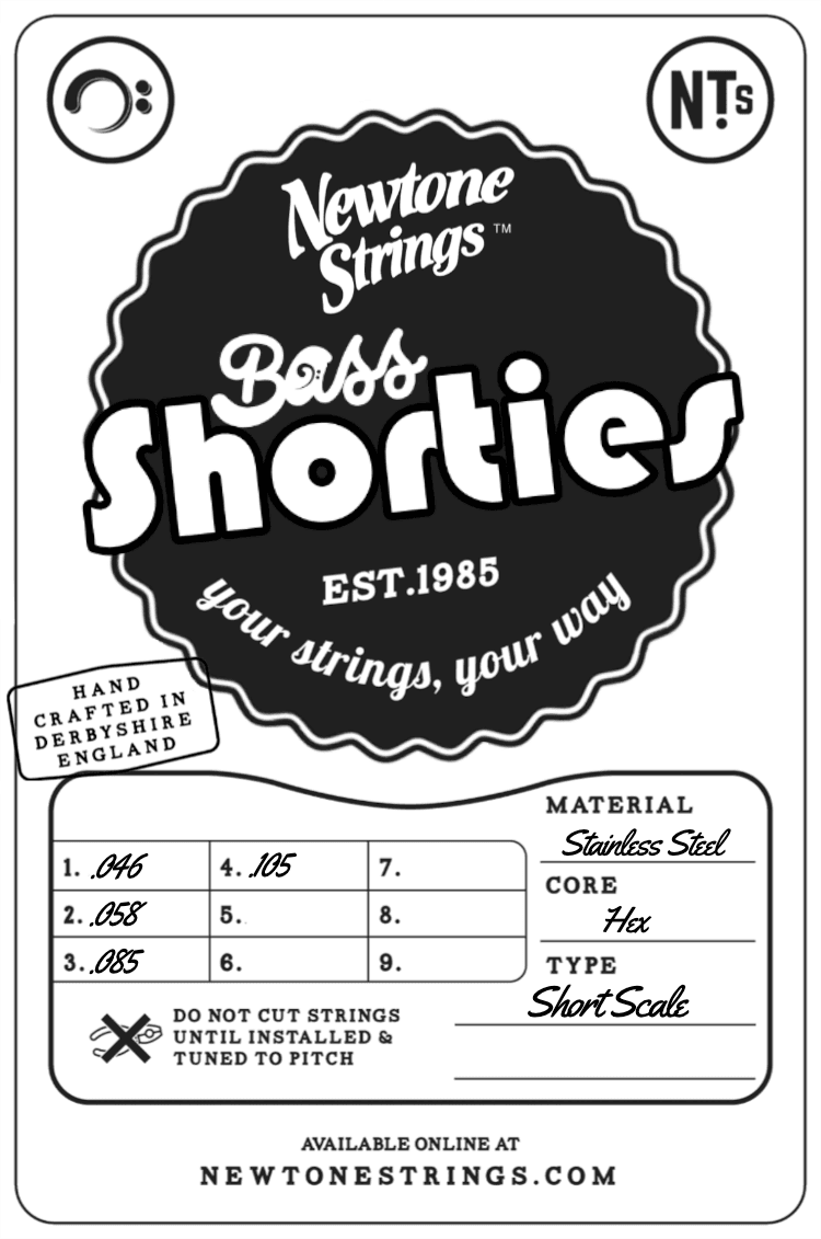 Newtone Shorties Basssaiten Shortscale 4-saitig Satz