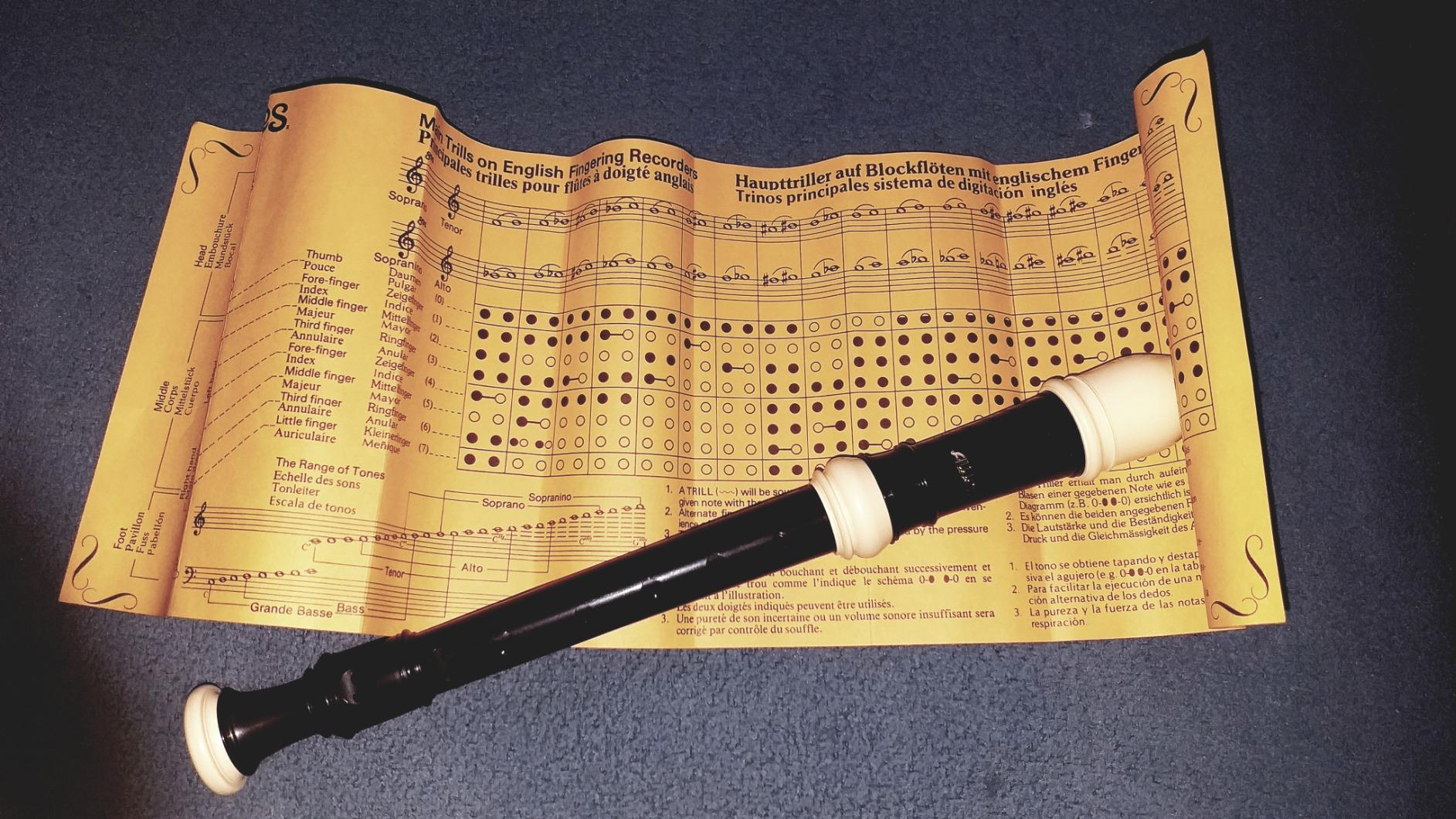 Aulos Symphony 507B F-Sopranino Blockflöte, barocke Griffweise, braun