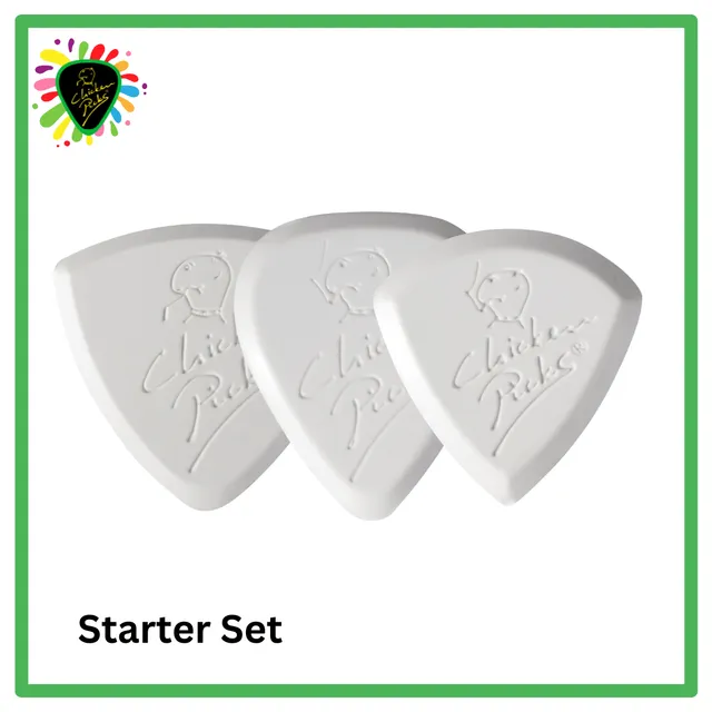 ChickenPicks Start Set Plektren 3er Light Bermuda Badazz