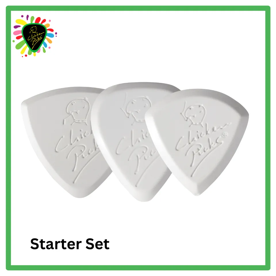 ChickenPicks Start Set Plektren 3er Light Bermuda Badazz