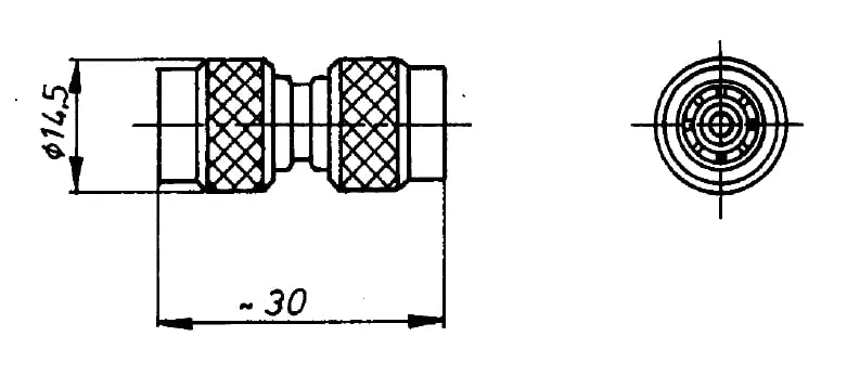 DAMAR+HAGEN TNC 75 Ohm Kabel-Verbindungsstecker Adapter