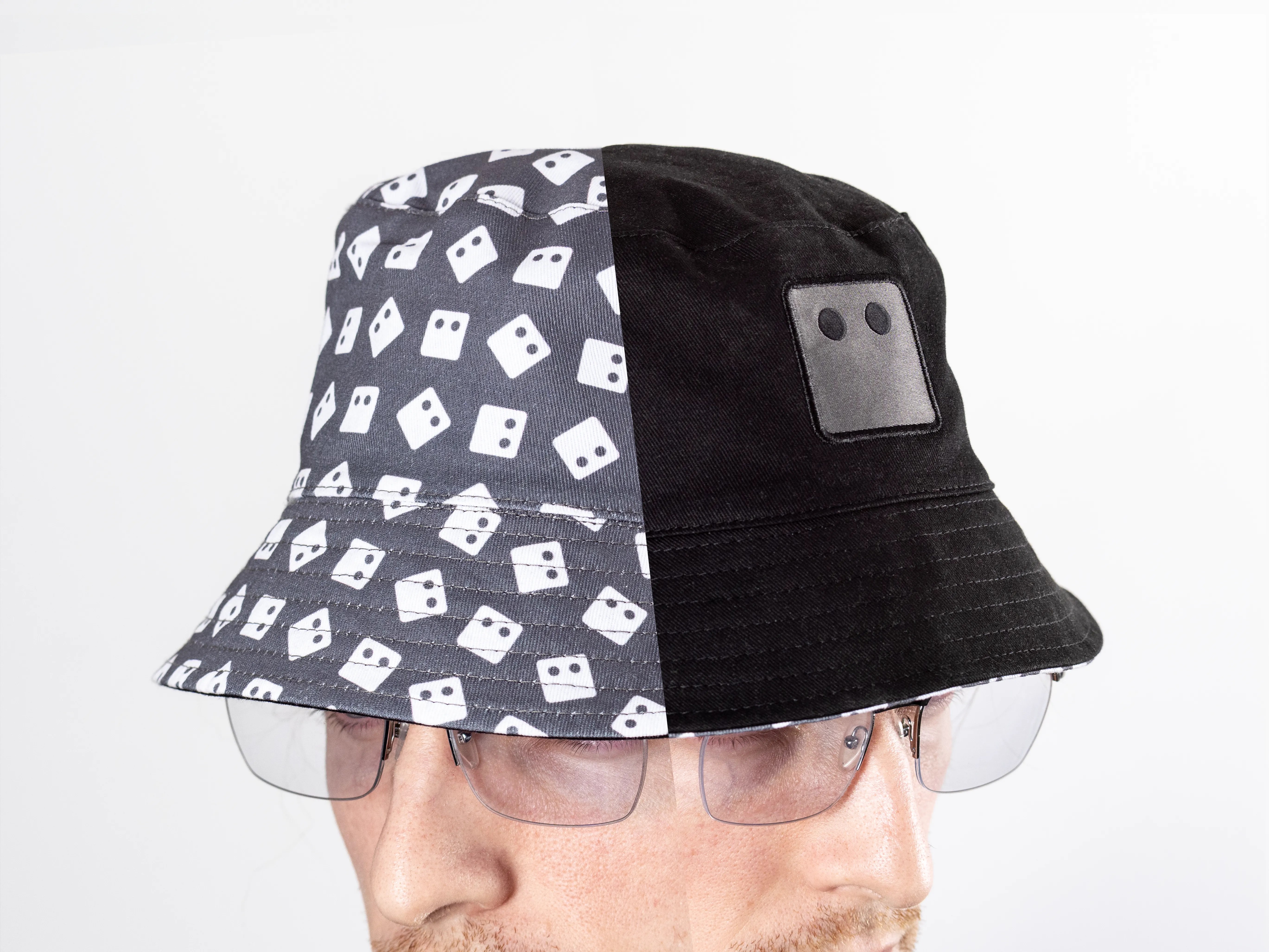 Intellijel Reversible Bucket Hat Hut Schwarz/Grau 60cm