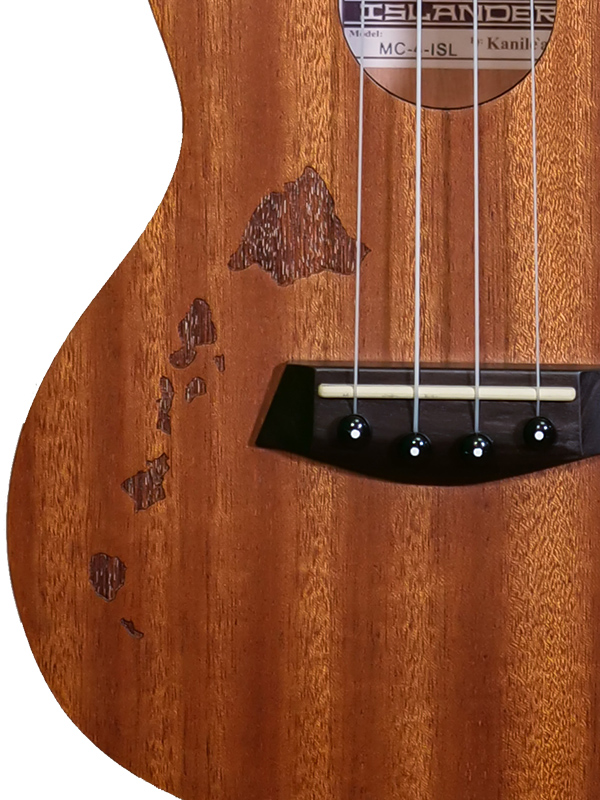 Islander Ola MT-4-ISL Tenor-Ukulele Mahagoni Gravur