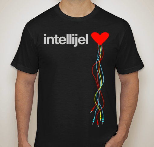 Intellijel Cableheart T-Shirt Schwarz Baumwolle