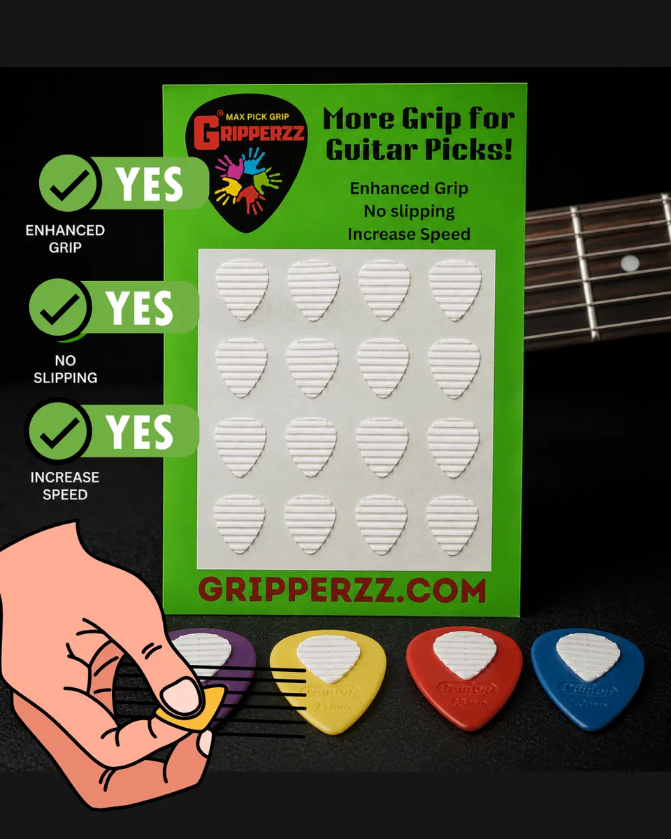ChickenPicks Gripperzz Plektrum Grip Sticker Rutschfest