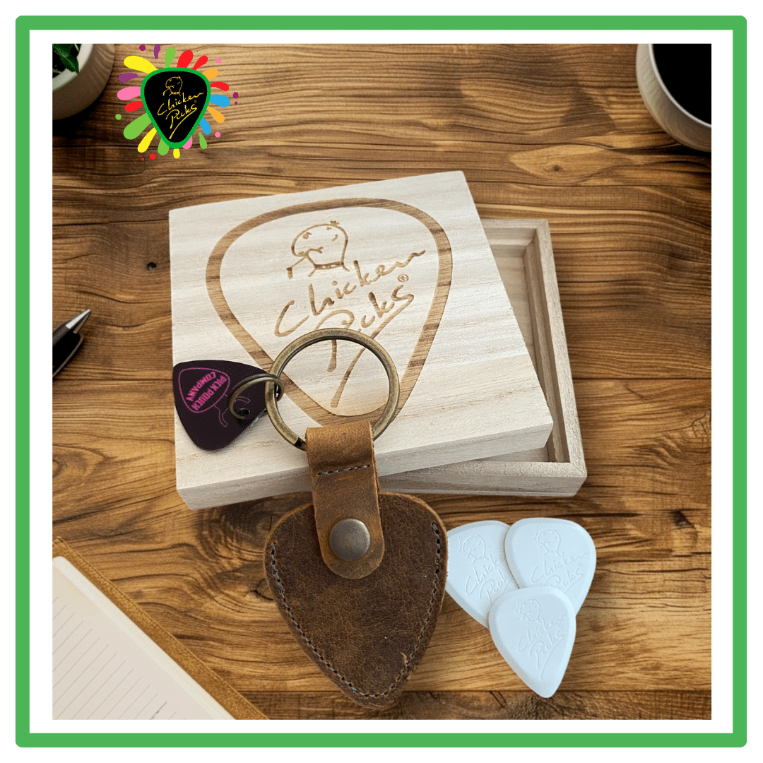 ChickenPicks Combi Holzbox Plektrum Set 3-teilig Light Regular