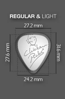 ChickenPicks Combi Set Bass Picks Plektrum-Set 2,1 XL + 2,6 + 2,7 mm