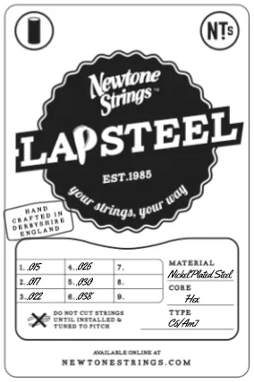 Newtone Electric Lap Steel Slide Saitensatz