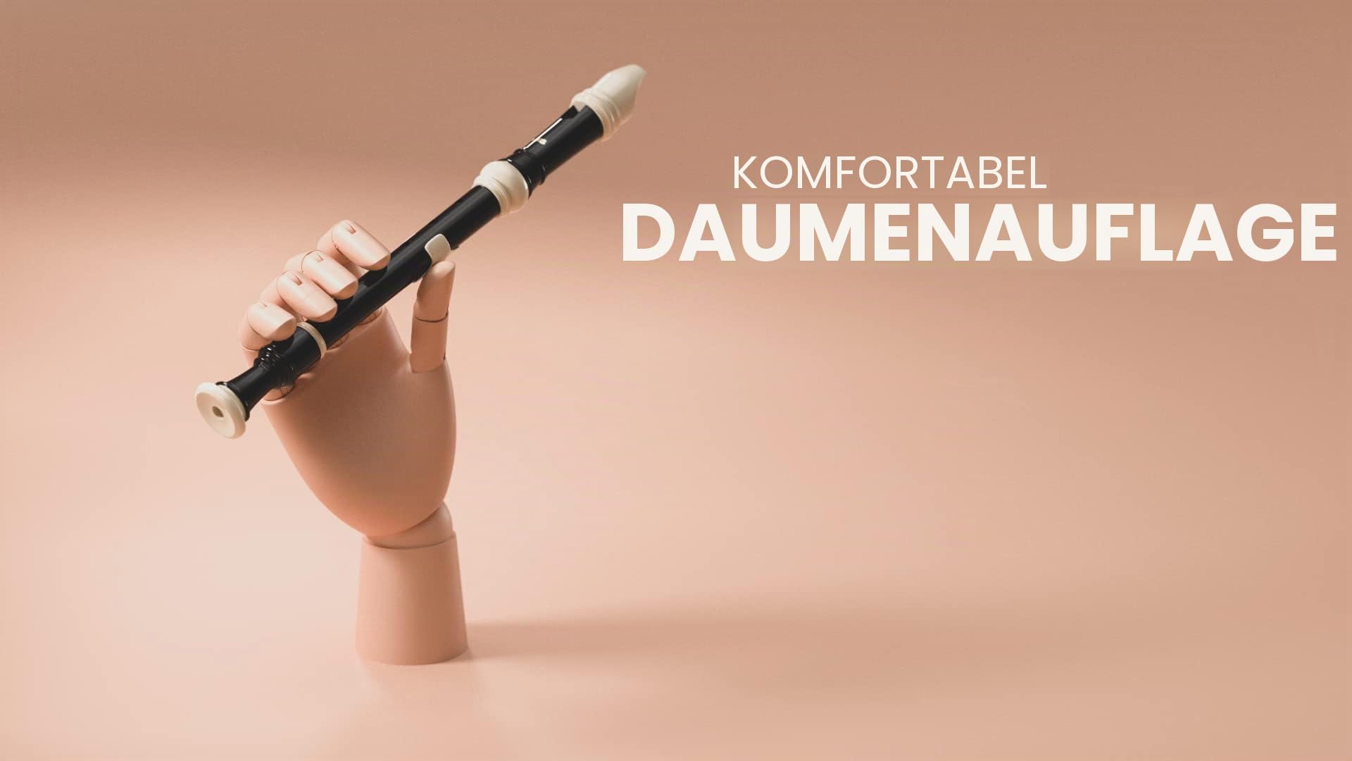 Aulos Elite 303A C-Sopran Blockflöte, barocke Griffweise, elfenbeinfarbig