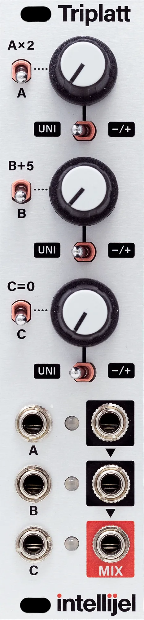 Intellijel Triplatt Eurorack Modul 3-Kanal Mixer
