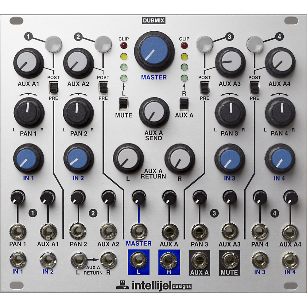 Intellijel Eurorack Modules Dubmix Mixer Modul 28HP Stereo