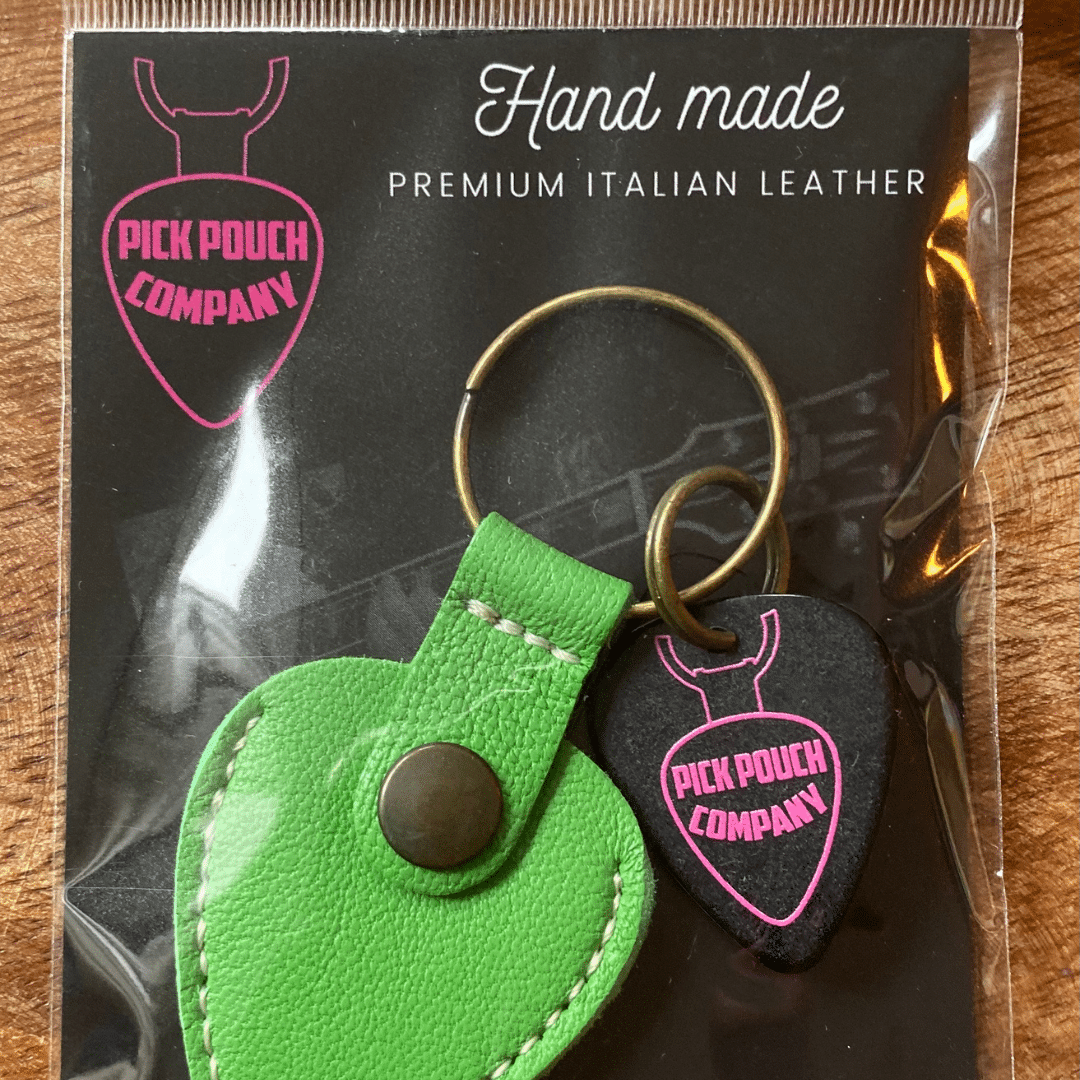 ChickenPicks Pick Pouch Plek-Tasche Grün Lederanhänger